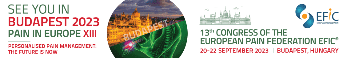 EFIC Banner 2023: 13th Congress of the European Pain Federation EFIC