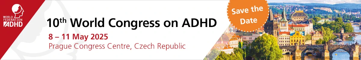 Neos Banner - 10th world Congress on ADHD - 8-11 May 2025, Prague Congress Centre, Czech Republic